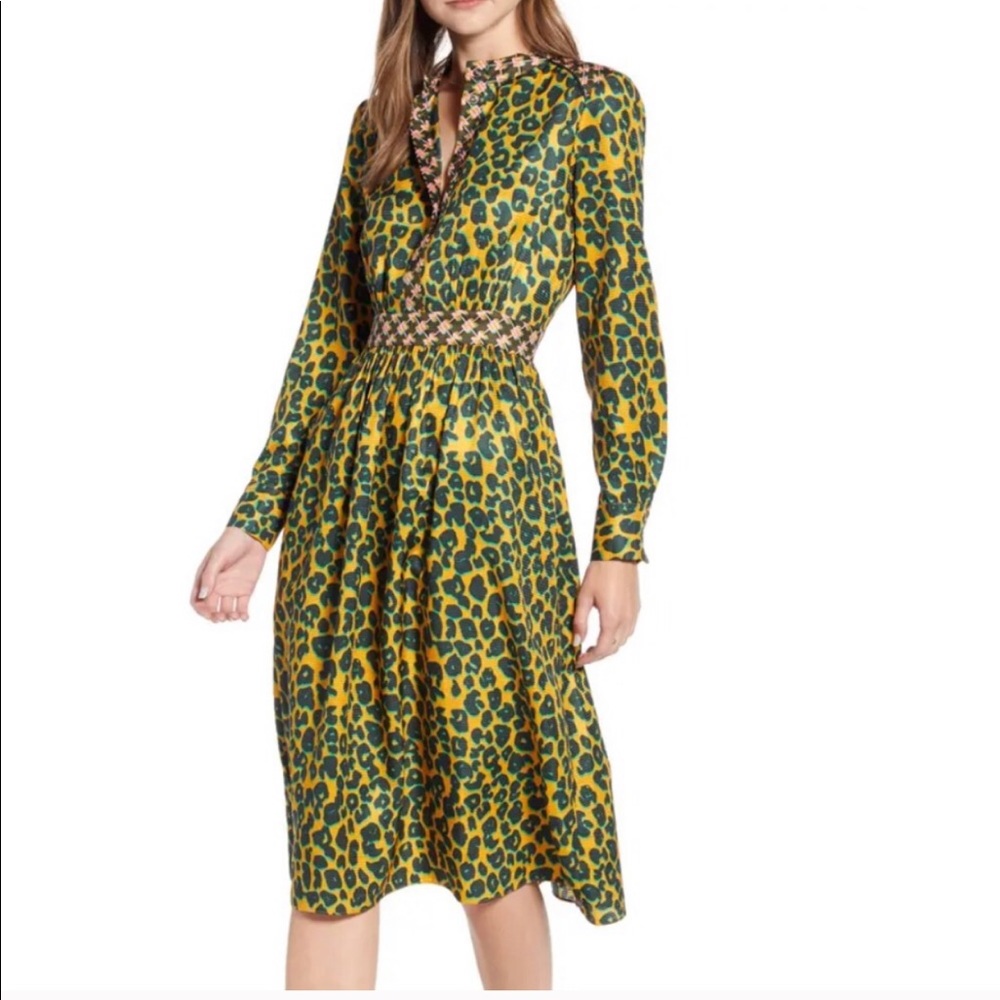 Scotch & Soda Mixed Media Printed Midi Dress